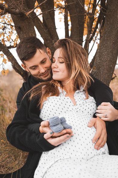 couple, nature, maternity, family