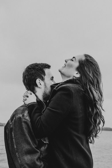 couple, blackandwhite