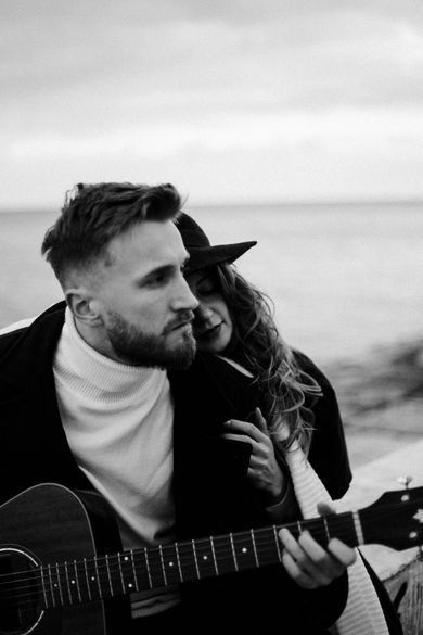couple, blackandwhite