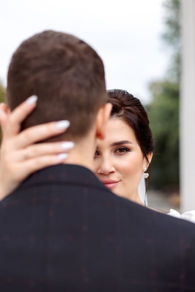 couple, wedding, portrait