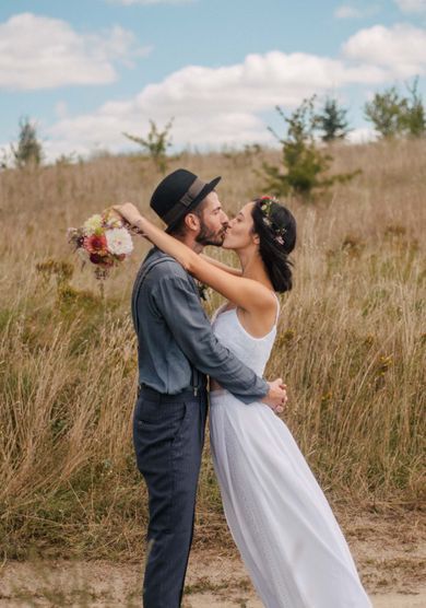 couple, portrait, wedding