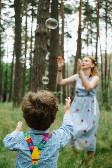 portrait, children, family