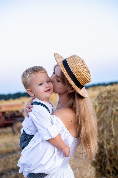 children, nature, family