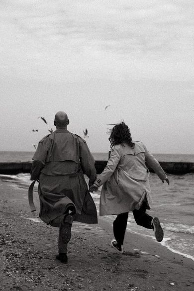 couple, blackandwhite, street