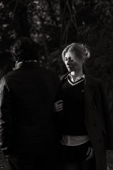 couple, blackandwhite