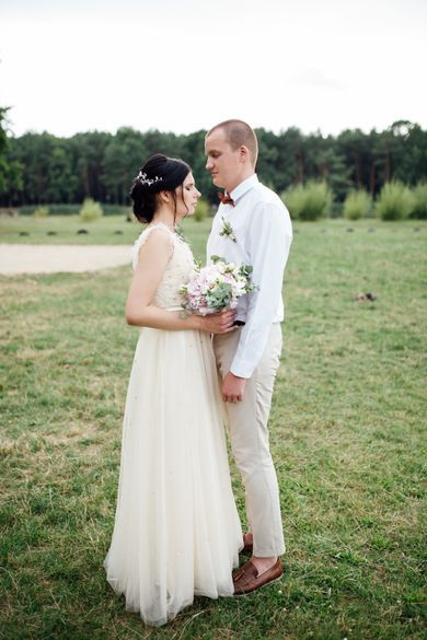 couple, wedding, family