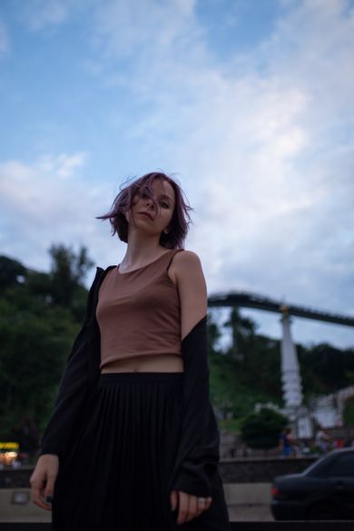 portrait, content, street