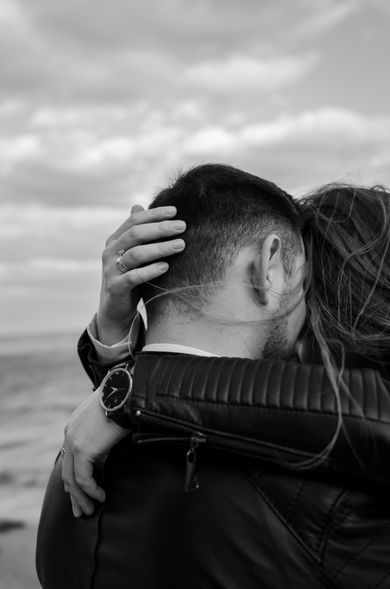 couple, blackandwhite