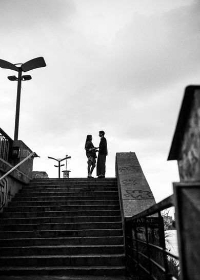 couple, blackandwhite