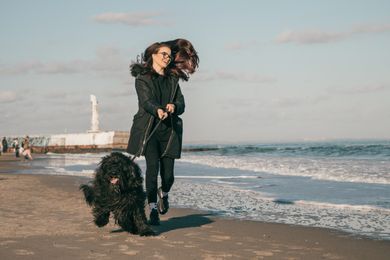 pets, couple, commercial, portrait, street