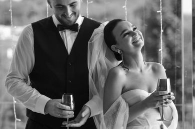 couple, wedding, family