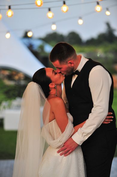 couple, wedding, family