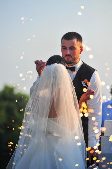 couple, wedding, family