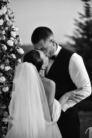 couple, wedding, family