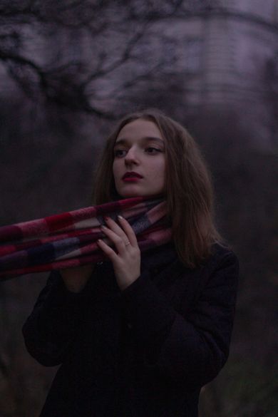 portrait, content, street