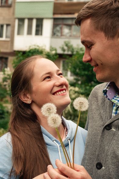 couple, street, portrait, family