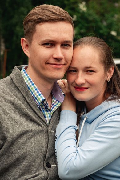 couple, street, portrait, family