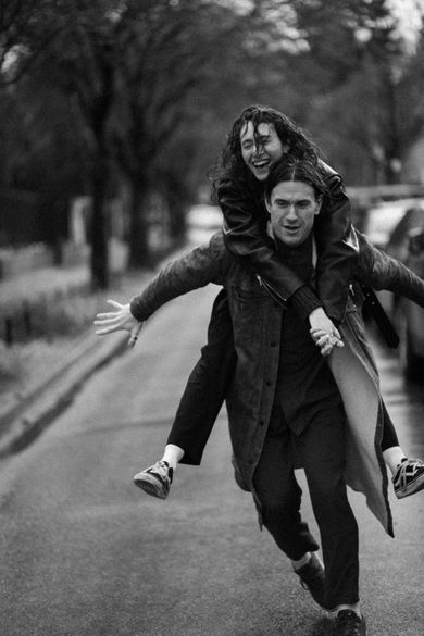 couple, blackandwhite, street