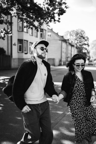 couple, blackandwhite