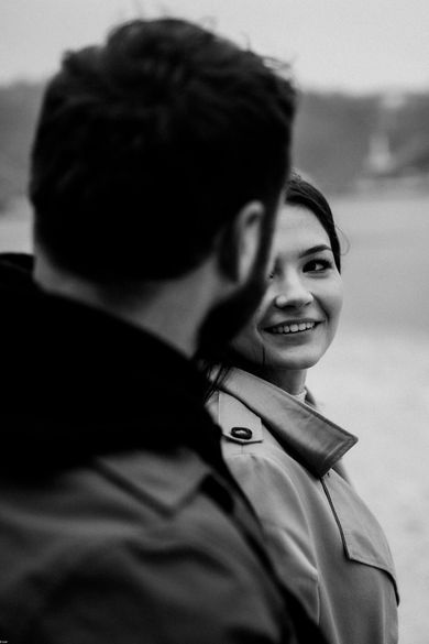 couple, blackandwhite