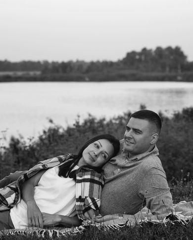 couple, street, family