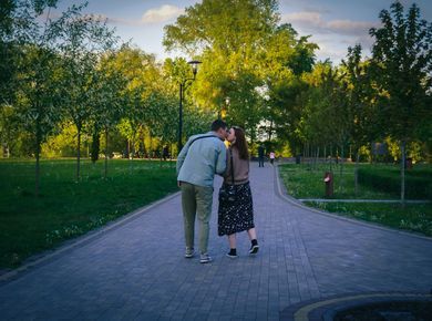 couple, nature, street, family
