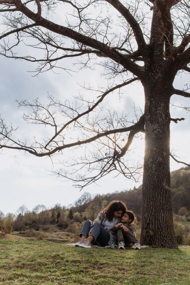 children, nature, family