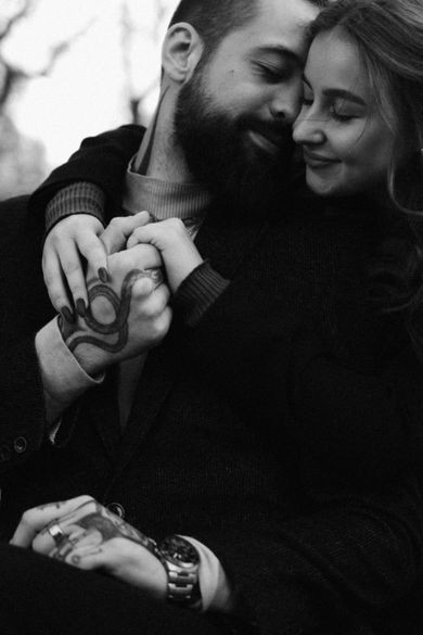 couple, blackandwhite