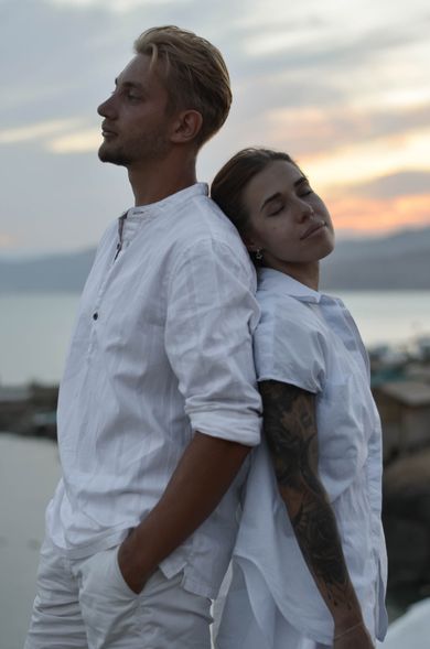 couple, nature, wedding, family