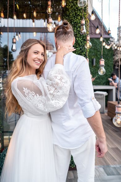 couple, wedding, portrait, family