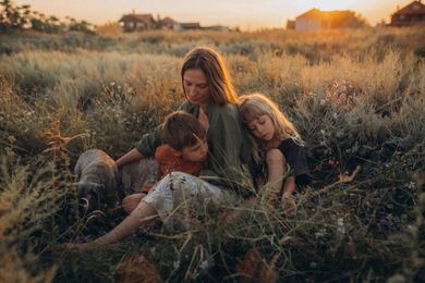 children, nature, family