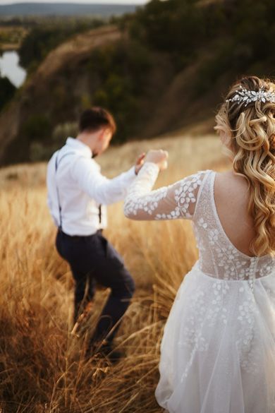 couple, wedding, portrait