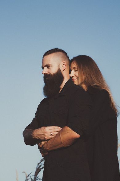couple, portrait, content