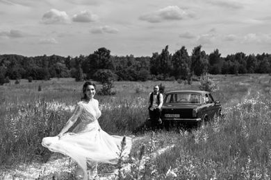 couple, wedding, family, portrait