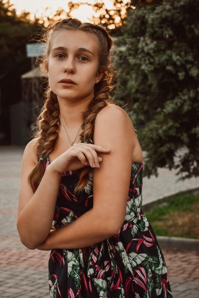 portrait, content, street