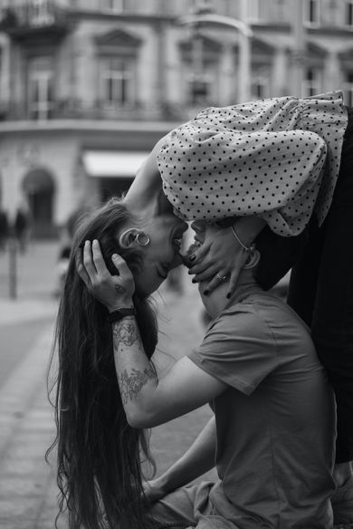 couple, blackandwhite