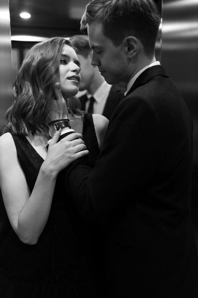 couple, blackandwhite