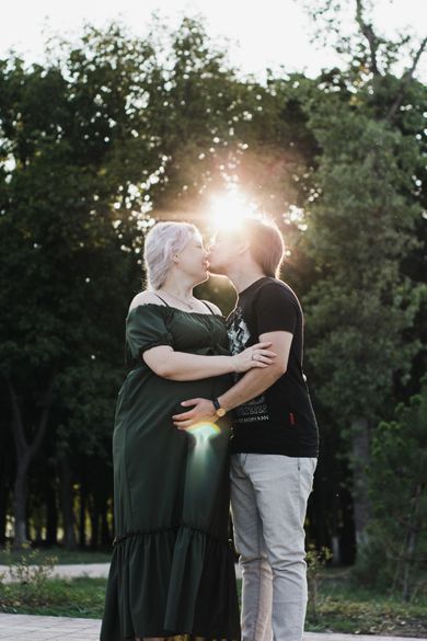 couple, nature, maternity, family