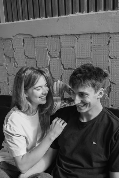 couple, blackandwhite, family, portrait