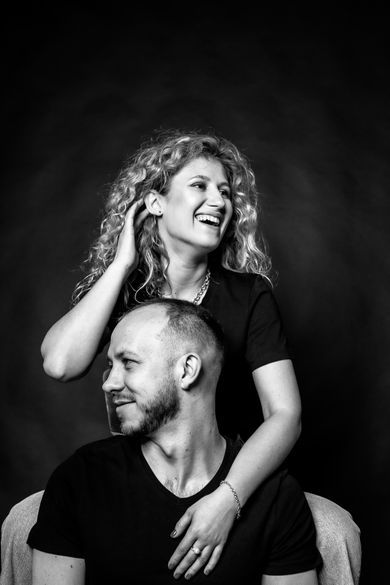 couple, blackandwhite