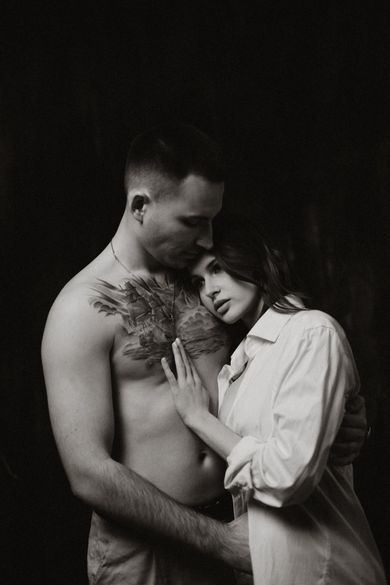 couple, blackandwhite