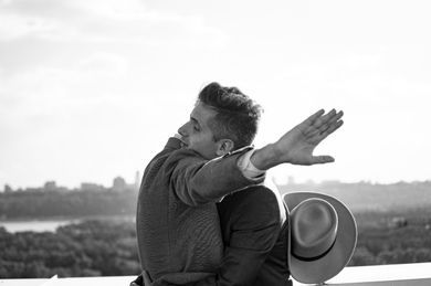 couple, street, family, portrait, content