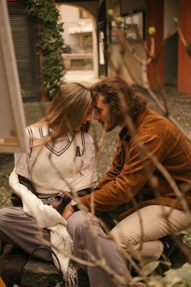couple, street, portrait