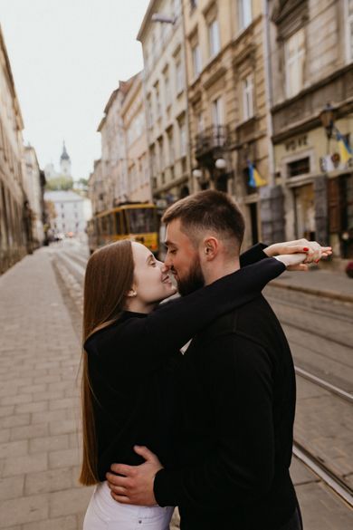 couple, street