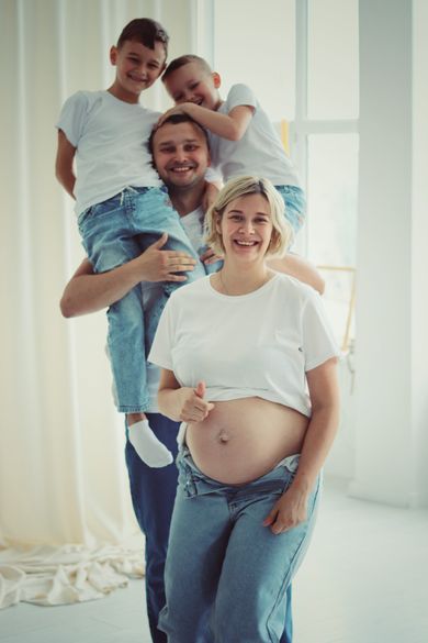 couple, children, maternity, family