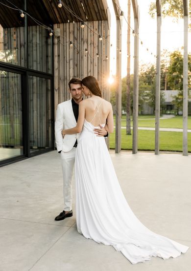 couple, wedding, portrait