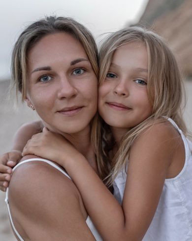 portrait, children, family