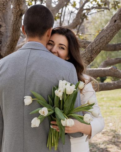 couple, wedding, family