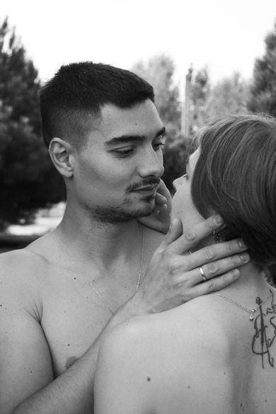 couple, blackandwhite