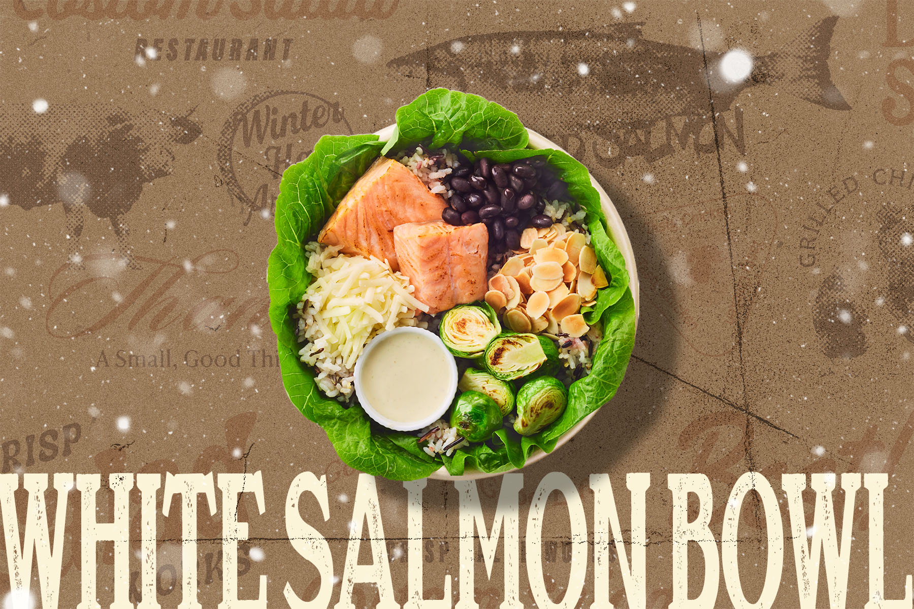 WHITE SALMON  BOWL